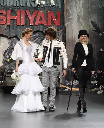 Звезды на Неделе моды в Москве, показ Shiyan