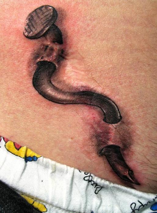 Tattooed penis