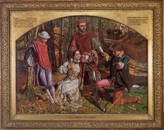 Музы, избранницы художников 20991482_1851_William_Holman_Hunt__Valentine_Rescuing_Sylvia_from_Proteus