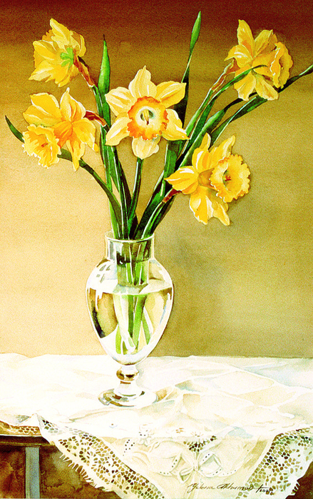 Daffodils_by_LenaAkhumova (439x700, 591Kb)