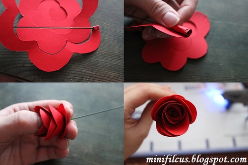 Как сделать бумажные розы. Мастер-класс (2) (500x333, 117Kb)