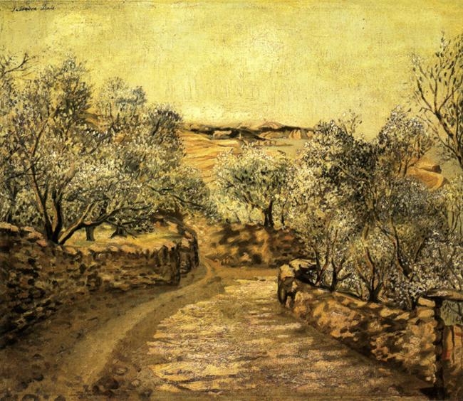 The Lane to Port Lligat with View of Cap Creus, 1921 (650x564, 267Kb)