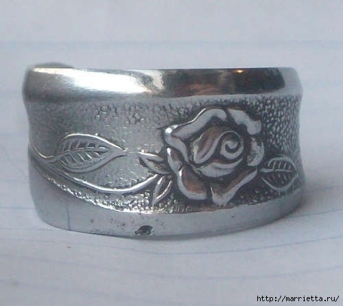 Как сделать кольцо из серебряной ложки (12) (500x446, 83Kb)