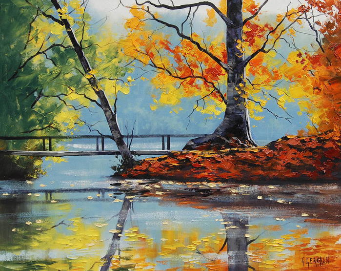 autumn_lake_by_artsaus-d4ydhlh (700x555, 637Kb)