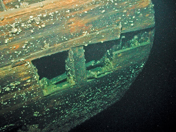 Снимок затонувшего во время войны 1812 года корабля