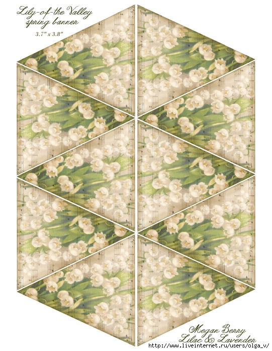 Lily-of-the Valley ~ spring banner pennants 3.7x3.8 ~ lilac-n-lavender (541x700, 303Kb)