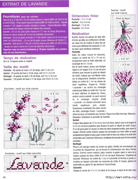 ЛАВАНДА. Схемы вышивки крестом (5) (537x700, 353Kb)