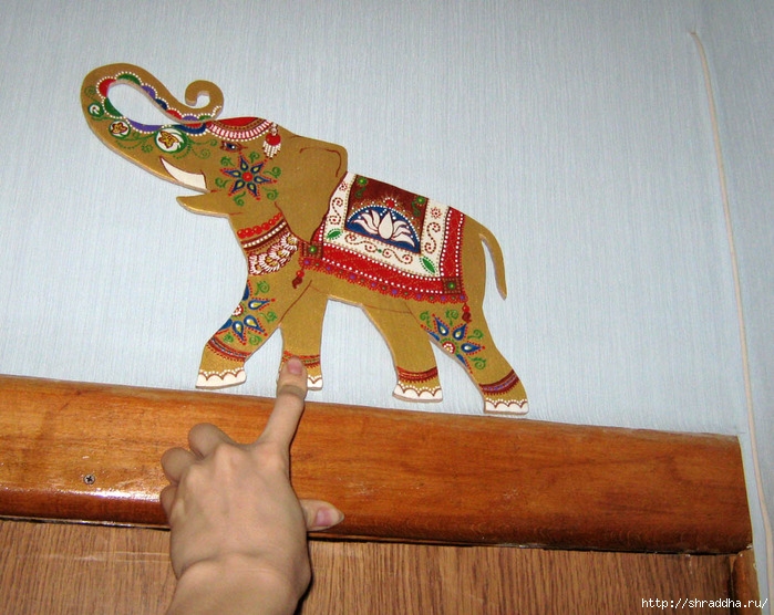 слон роспись акрилом