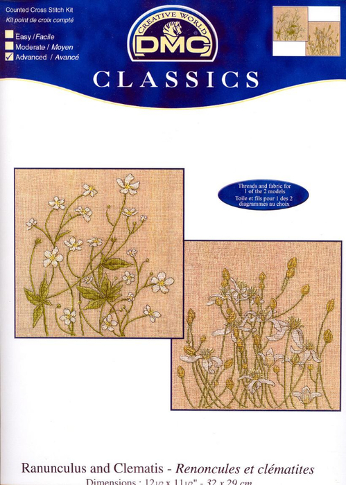 DMC XC1061 Ranunculus and clematis (499x700, 344Kb)