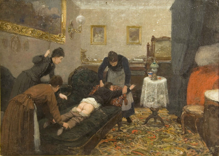 Павел Ковалевский. -Порка. 1880 г. (700x499, 167Kb)