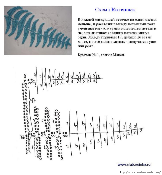 схемы листиков крючком (78) (647x700, 197Kb)