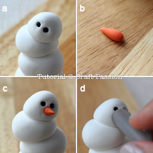 Веселый снеговик. Брелок для ключей из полимерной глины (4) (300x300, 66Kb)