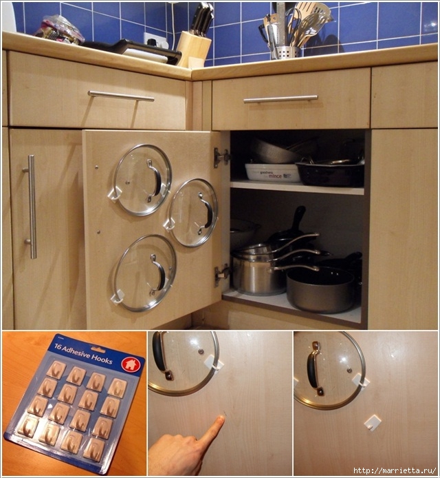 Идеи организации крышек для кастрюль на кухне (8) (640x694, 258Kb)