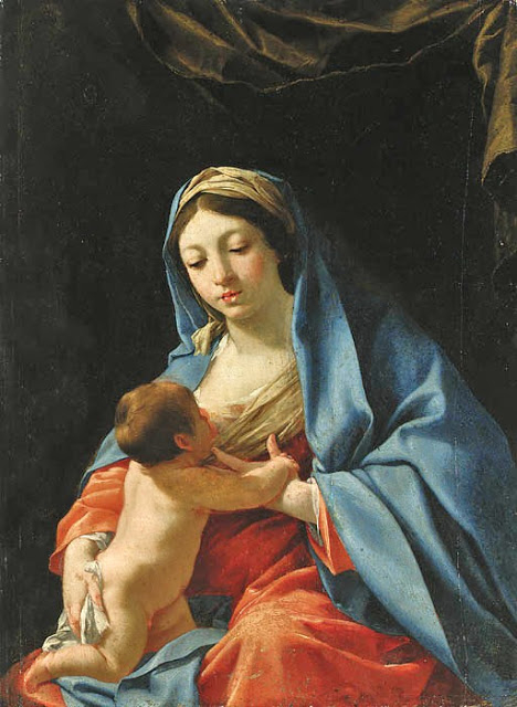 5 Simon Vouet (French artist, 1590-1649) Virgin and Child (468x640, 225Kb)