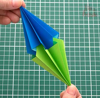 Украшения для елочки в технике оригами (12) (350x343, 117Kb)