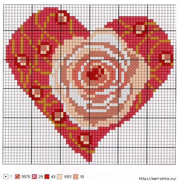 Сердечки - шьем, вяжем, вышиваем (9) (574x587, 329Kb)