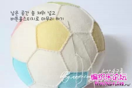 Как сшить футбольный мяч из фетра (7) (450x300, 49Kb)