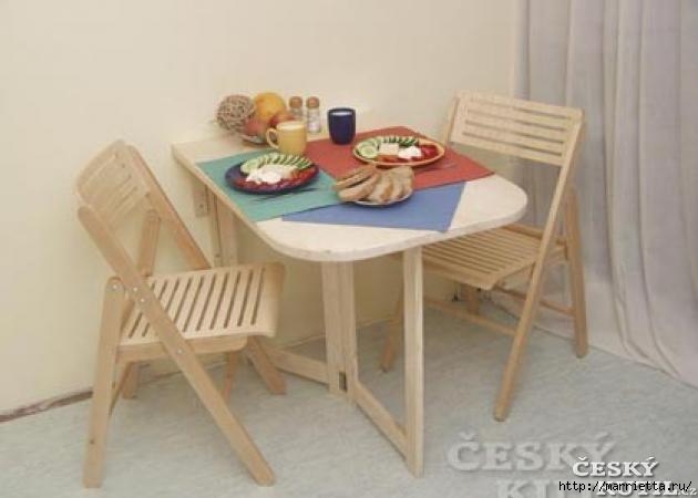 Складной столик своими руками для маленькой кухни (18) (630x450, 87Kb)