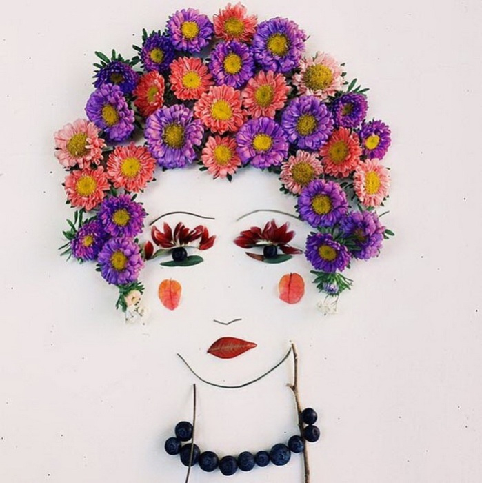  адостные портреты из цветов  Justina Blakeney9 (699x700, 314Kb)