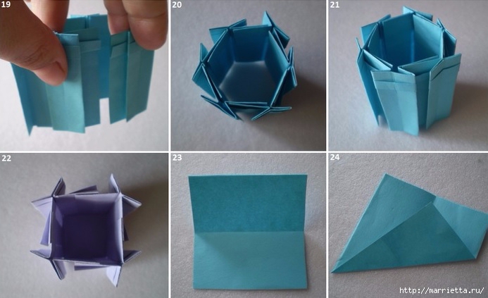 Бумажные цветы в горшочках в технике оригами (5) (693x423, 148Kb)