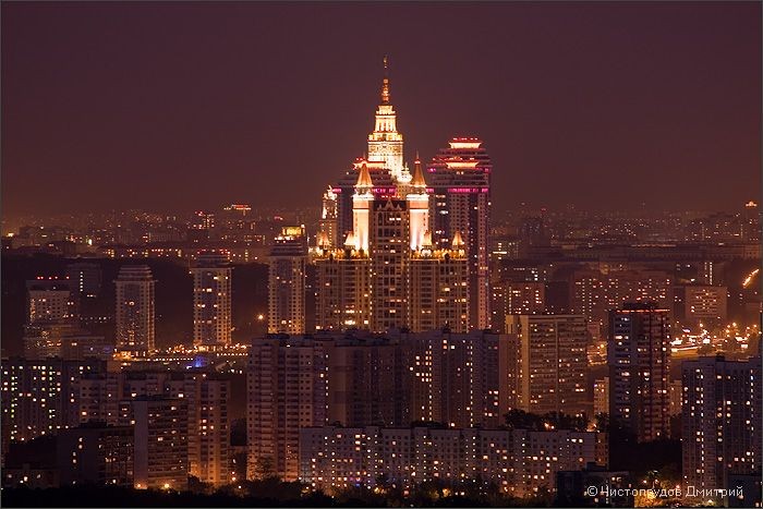 фото ночной Москвы