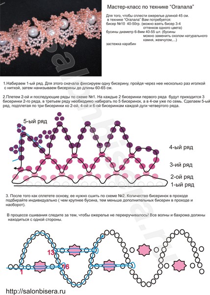 схема огалала из бисера