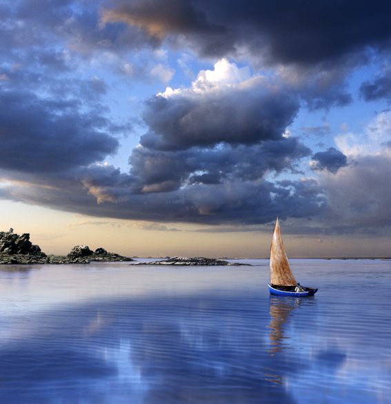 Evening sky at Ile de Sein - Brittany (567x585, 109Kb)