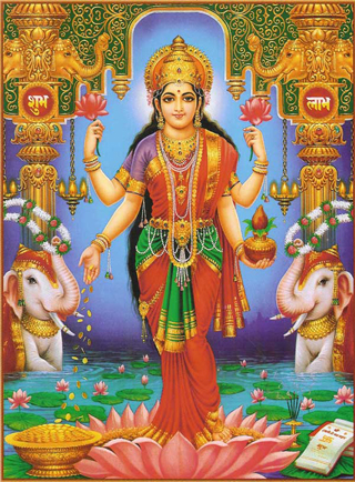 Боги Индии - Страница 7 51542735_goddessLakshmi