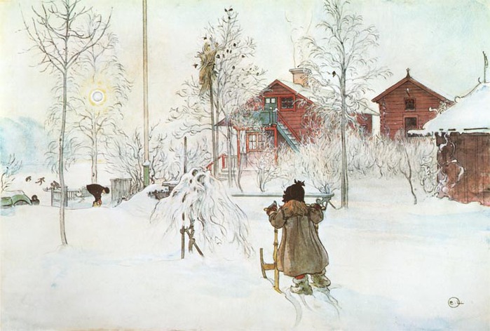 Carl Larsson.Outdoors (699x472, 97Kb)