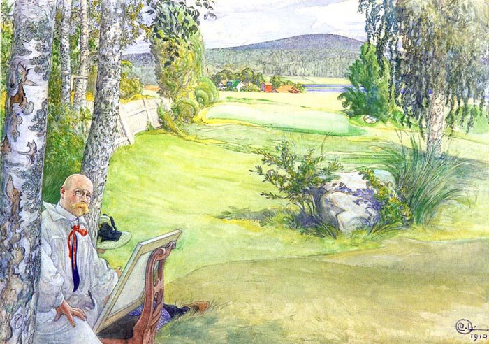 Carl Larsson.Outdoors (700x492, 157Kb)