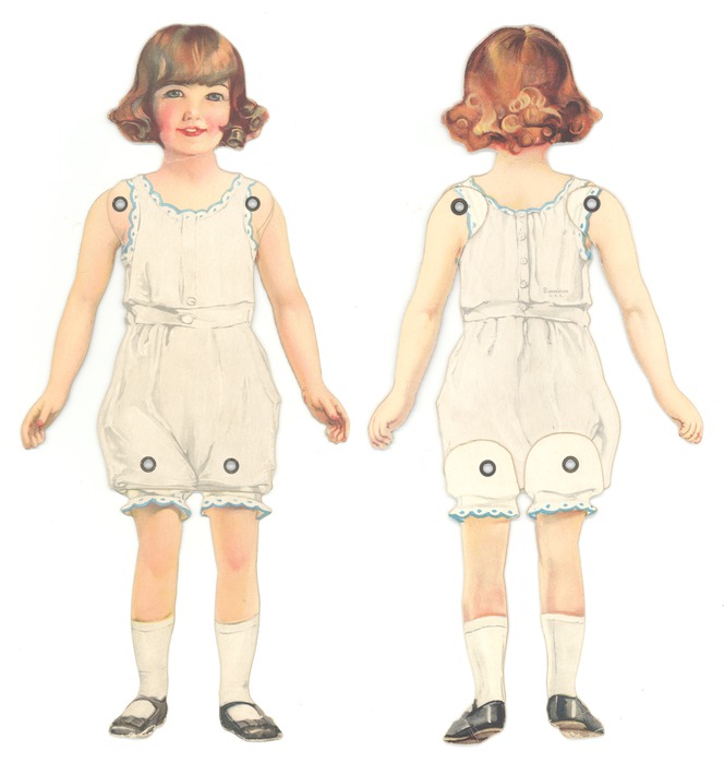 Раскраски Куклы с одеждой для вырезания | Распечатать