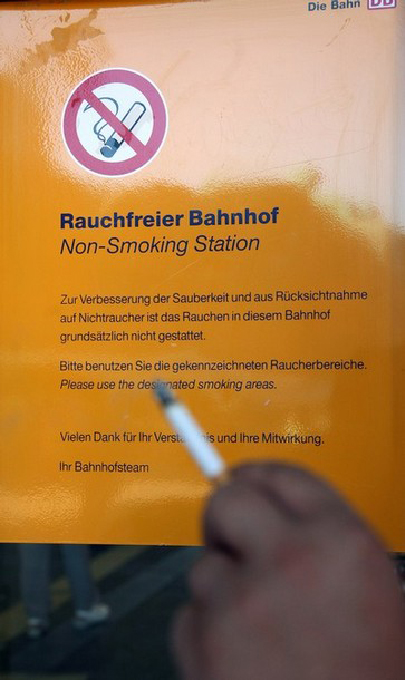 Запрет на курение в общественных местах в Баварии, 8 июля 2010 года.
