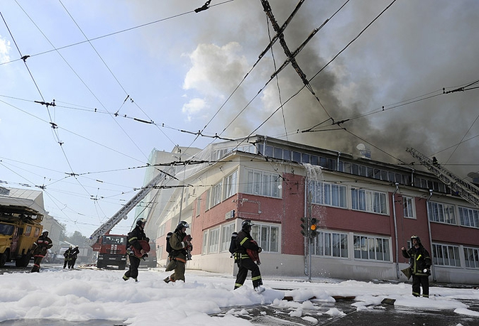 В Москве сгорел центр имени Грабаря, 15 июля 2010 года.