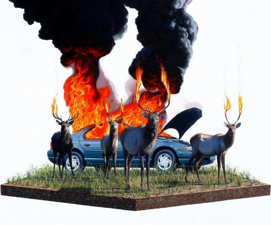 Жизнь в разрезе от художника Джоша Кейеса (Josh Keyes)