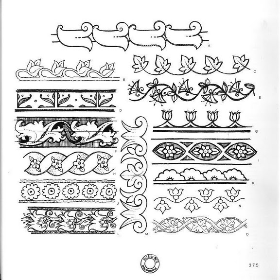 стилизованные узоры ,бордюры