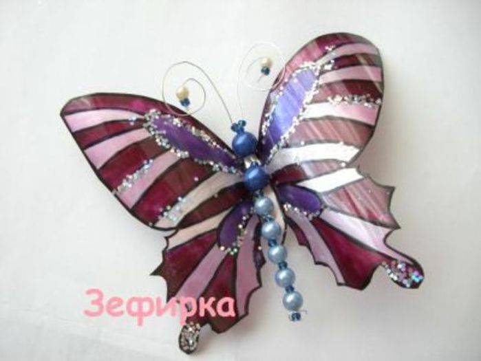 Бабочки из пластиковых бутылок + шаблоны бабочек. 63766358_1283952609_rp8754_large