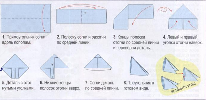 Как сделать лебедь из бумаги схемы