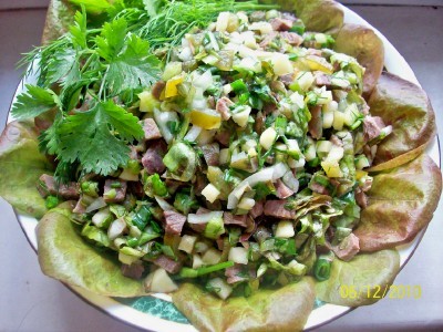 Мясной салат фото