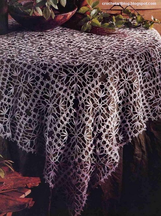 lace tablecloth Decorative Crochet (522x700, 331Kb)