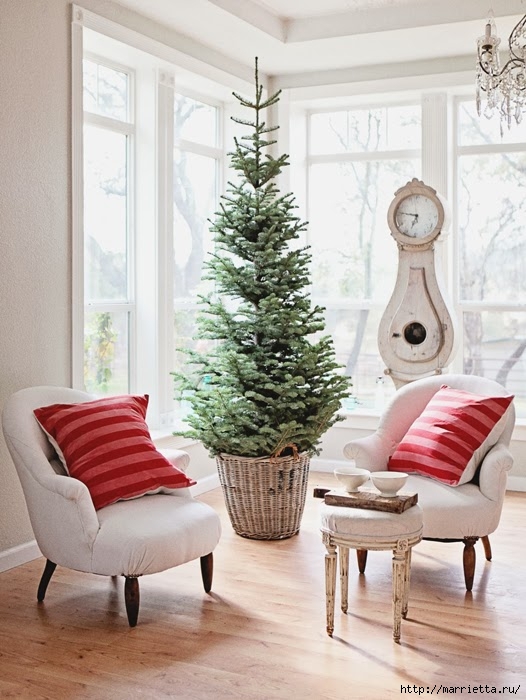 рождественская елка в винтажном интерьере (6) (526x700, 233Kb)
