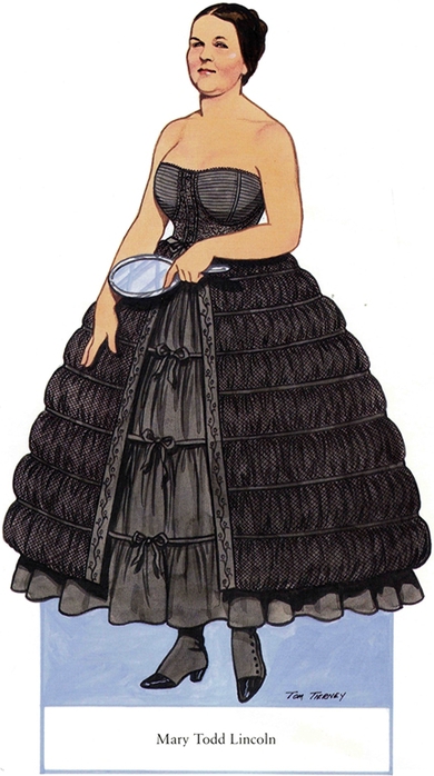 Lincolln Mary Todd in boned laced corset full petticoat (390x700, 166Kb)