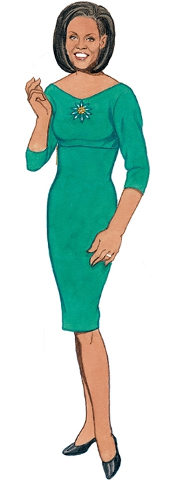 obama michelle green dress (248x700, 69Kb)