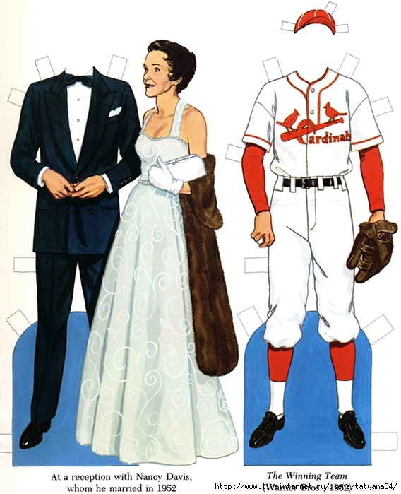 Reagan tux w nancy in mink n baseball uniform (568x700, 273Kb)
