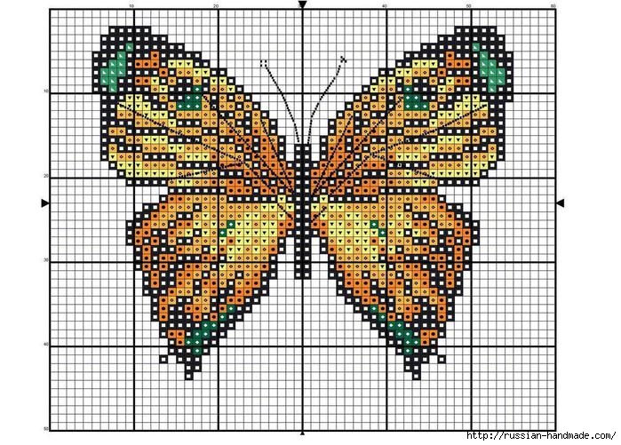 Любителям бабочек. ВЫШИВКА (1) (699x501, 295Kb)