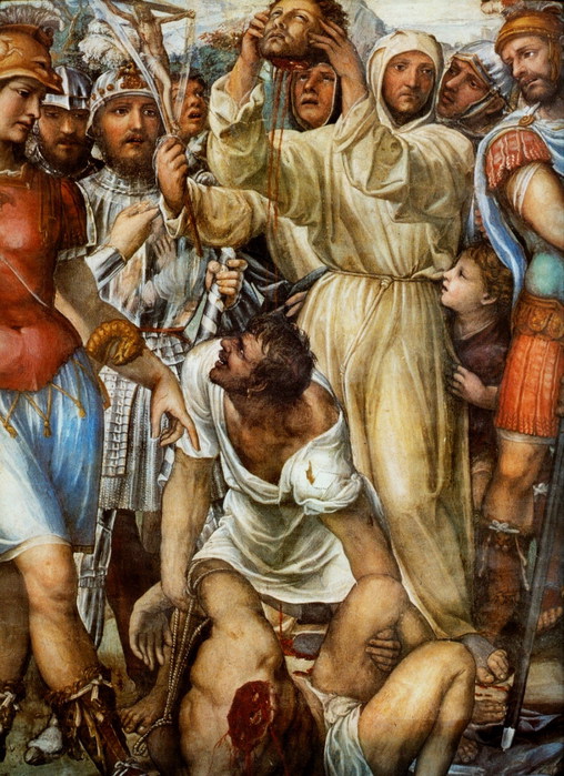 Казнь Николо ди Тульдо. 1526  ц. Сан Доменико, Сиена Деталь фрески (508x700, 147Kb)