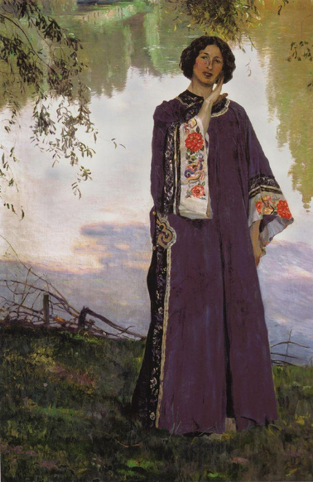 Портрет жены, Е.П.Нестеровой (454x700, 345Kb)