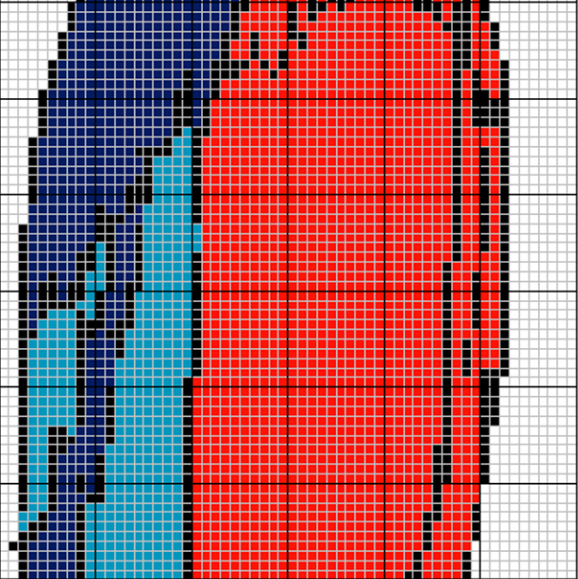 Шторка из бусин с попугаем. Схема (2) (578x579, 617Kb)