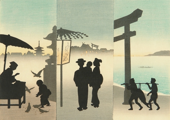 Unknown - People in Silhouettes.  1930 (700x496, 257Kb)