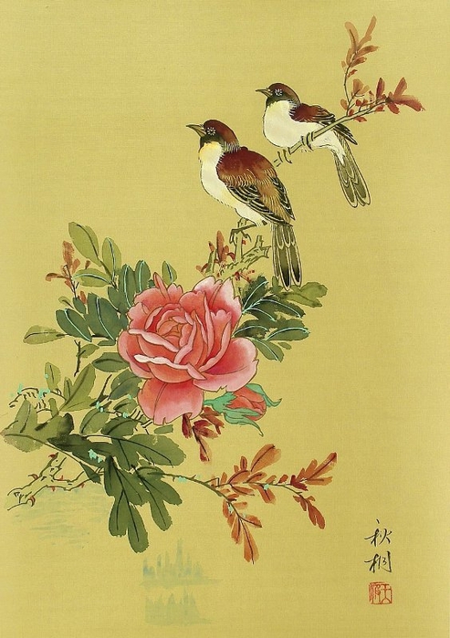 Artist Signed or Sealed but Not Identified - Birds and Flowers III. (493x700, 252Kb)
