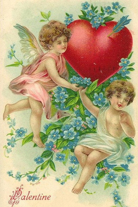 70261027_victorianvalentinescardstwocherubsblueflowersheart (466x700, 386Kb)